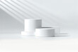 © Tanjil - High-End Product Display Scene Minimal Geometry on Grey Background.