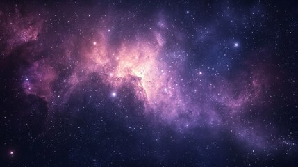 Wall Mural - A starry night sky with soft-focus stars and a blurred nebula creating an ethereal, dreamy glow in the background. 