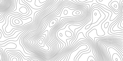 Poster - The black grey on white contours vector topography stylized height of the lines. The concept of a conditional geography scheme and the terrain path. Ultra wide. Map vector terrain Illustration. 

