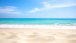 © hardvicore - Blue ocean view, sandy beach. Tropical landscape. Summer vacation. Clear water.