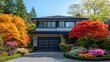 © AGUNG - Modern home with vibrant fall foliage