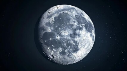 Wall Mural - a large, bright moon in the night sky. the moon is surrounded by a dark background, with only a few 