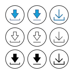 Wall Mural - download icon vector. download vector icon