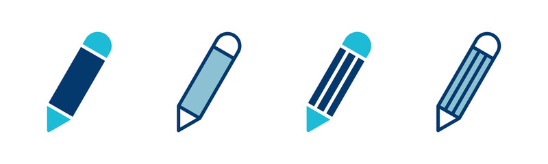 Poster - pencil icon vector isolated on white background. pencil vector icon