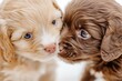 © Studium L&M - Adorable puppies sharing a tender moment of love and friendship in close-up portrait