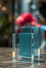Poster - Modern Interface Design. Translucent Glass Cards With Blurred Background Offer A Polished Look. Glassmorphism Style Presents A Clean, Contemporary Aesthetic. Visual Clarity Enhances User Experience.