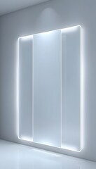 Aufkleber - Glassmorphism Design Abstract, A Modern Background For Digital Projects With Frosted Glass Effect. Floating Panels Create Depth And Intrigue, While Glowing Edges Add A Touch Of Elegance. Minimalist