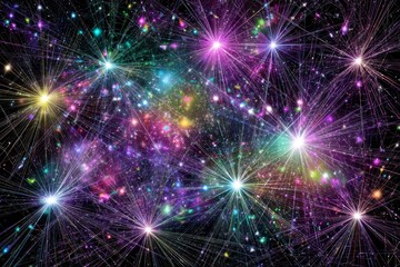 Wall Mural - Vibrant Colorful Space Galaxy with Sparkling Stars