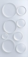 Fototapete - Frosted Glass Forms, Subtle Gradients Create A Soft Elegant Design. Rounded Edges And Transparent Accents Add A Touch Of Modern Style. Perfect For Backgrounds And Digital Art Projects. These Elements