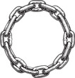 © Rysak - circular chain forms a delicate ornate shape.