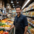 © Kyle - Smiling shopkeeper in a grocery store