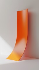 Wall Mural - digital technology orange abstract 3d circular arch illustration poster background