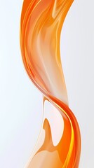 Wall Mural - digital technology orange abstract 3d circular arch illustration poster background