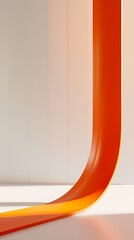 Wall Mural - digital technology orange abstract 3d circular arch illustration poster background