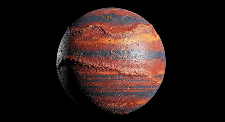 Poster - Jupiter-like planet rotating in the vastness of space