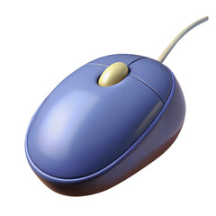Wall Mural - computer mouse with rounded design and glossy surface 3d icon in cartoon plastic style minimal isola