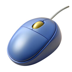 Wall Mural - computer mouse with rounded design and glossy surface 3d icon in cartoon plastic style minimal isola