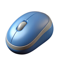 Wall Mural - computer mouse with rounded design and glossy surface 3d icon in cartoon plastic style minimal isola