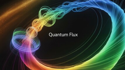 Wall Mural - dynamic quantum flux: a mesmerizing display of interwoven light and motion