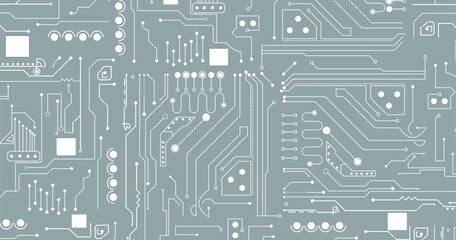 Wall Mural - technology background image, circuit board.