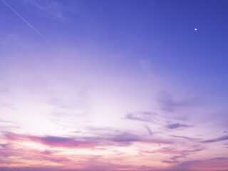 Wall Mural - dreamy purple sky background and sunlight with copy space