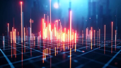 Wall Mural - Futuristic Digital Data Visualization Concept