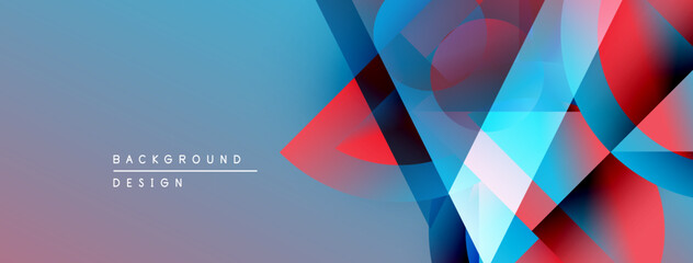 Poster - Abstract geometric design. Vibrant colors blend, creating dynamic visual texture. Modern background suitable for digital projects.