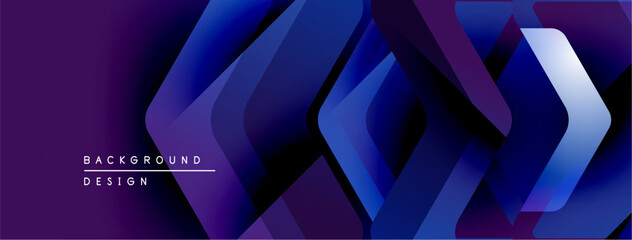 Poster - Abstract geometric pattern. Purple, blue gradients create dynamic visual texture. Modern design element for backgrounds.