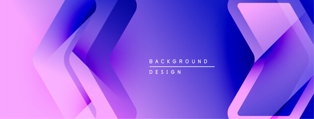 Fototapete - Abstract purple gradient background. Overlapping layers create dynamic visual effect. Modern design suitable for banners, presentations.