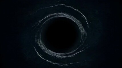 Wall Mural - Abstract Animated Swirling Water Forming Circle Against Starry Black Background