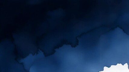 Wall Mural - Abstract Watercolor Wash Background With Deep Blue Hues And Soft Blurred Effect