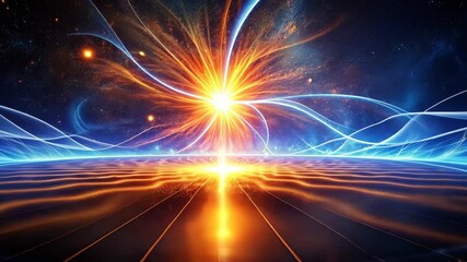 Wall Mural - Cosmic Energy Flow A Fusion of Light and Motion in the Universe