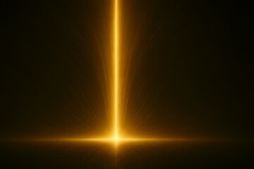 Wall Mural - Visual impact of energy release from abstract particle golden beam light column