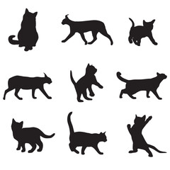 Naklejka na meble black silhouettes of animals