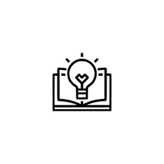 an illuminated light bulb vector icon on a black background symbolizes innovation, energy, and brigh
