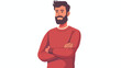 © MUBI - Ambitious Man with Big Plans: Flat Vector Illustration, Isolated on White Background. Perfect for