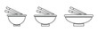 © RadiantForms - Soup Bowl with chopsticks outline icon. linear style sign for mobile concept and web design . pair chopsticks line icon