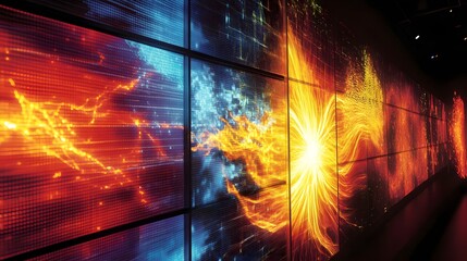 Wall Mural - heat, light, and data: visualizing energy in data