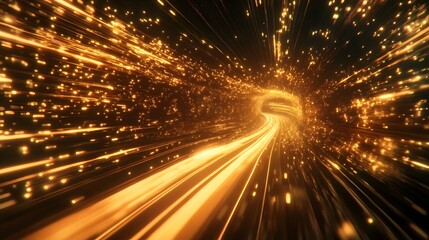 Wall Mural - fiber optics and the speed of light in data