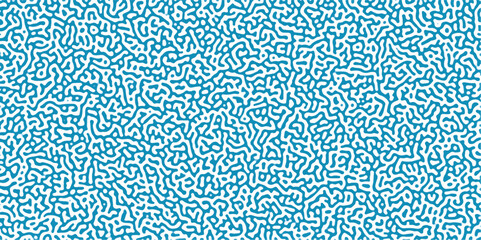 Fototapete - Turing Abstract Pattern, suitable for any business. White and blue color diffusion reaction seamless pattern.An abstract Reaction-diffusion or Turing pattern formation, coral reef, natural texture,