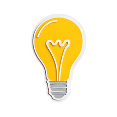 Fototapete - Sleek and stylized lightbulb icon symbolizing the spark of creativity innovative thinking and bright ideas on a minimalist background