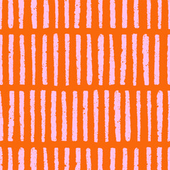 Fototapete - Abstract seamless pattern design. Hand-drawn brush strokes, doodle stripes, scribbles, brushstrokes on modern texture, endless background, repeating print. Flat vector illustration for textile.