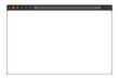 © Alyona - Web browser mockup window in light mode modern flat simple line. web interface blank. Frame screen webpage ui template, interface bar.