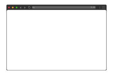 Wall Mural - web browser mockup window in light mode modern flat simple line. web interface blank. frame screen w