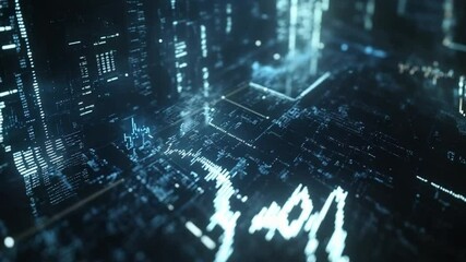 Abstract digital network technology background with glowing circuit board patterns
