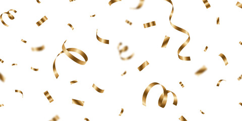 Wall Mural - golden confetti background for festival decoration vector illustration