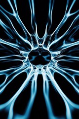 Wall Mural - a blue and black image of a spiral with a hole in the middle