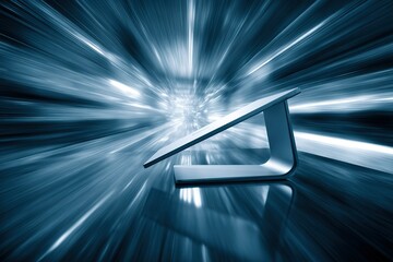 Wall Mural - modern design creates a dynamic perspective with futuristic lines and motion blur