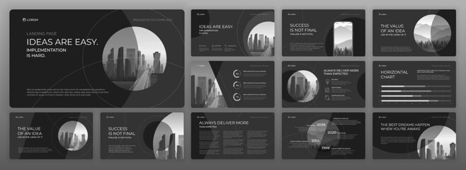 Wall Mural - creative presentation template. modern presentation background, brochure cover design, pitch deck, p