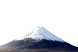 Mount Fuji mountain isolated on white, perfect for Asian landscapes and natural wonders content